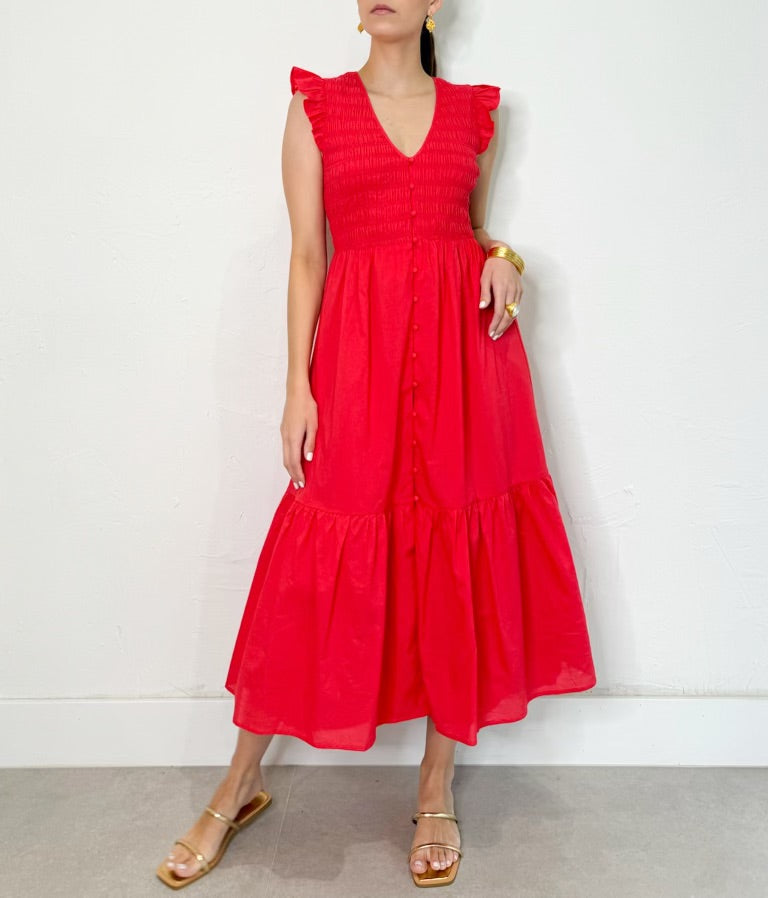 Zelia Dress in Red