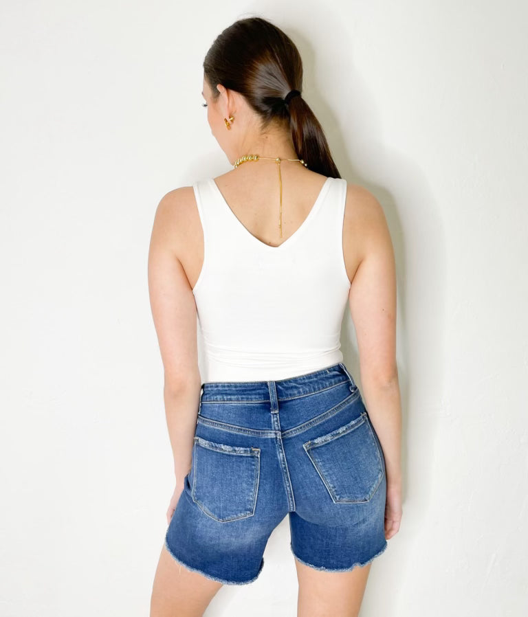 Charmed Mid Rise Midi Shorts