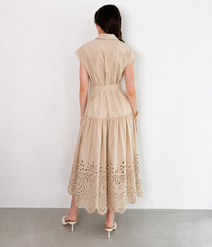 Lily Dress in Ecru
