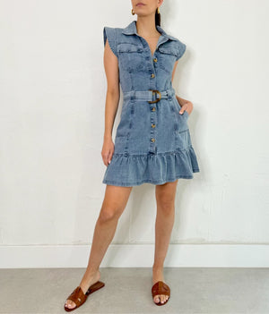 Sadie Dress in Light Denim