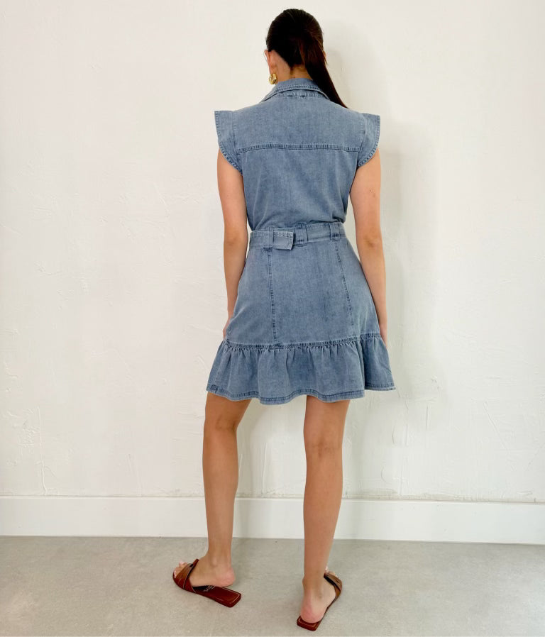 Sadie Dress in Light Denim