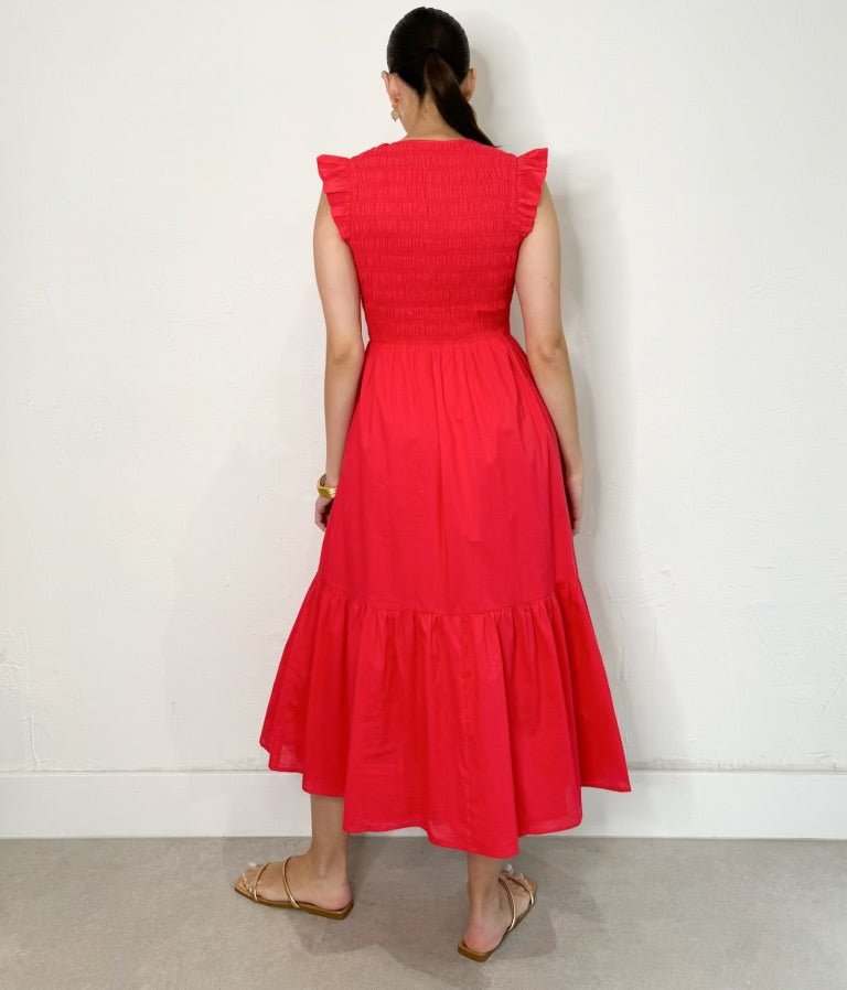Zelia Dress in Red