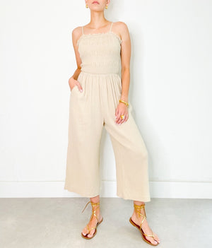 Laura Jumpsuit in Beige