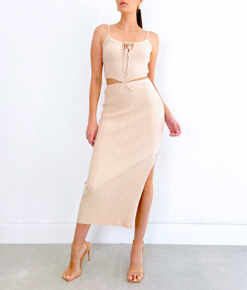 Adeline Dress in Bone