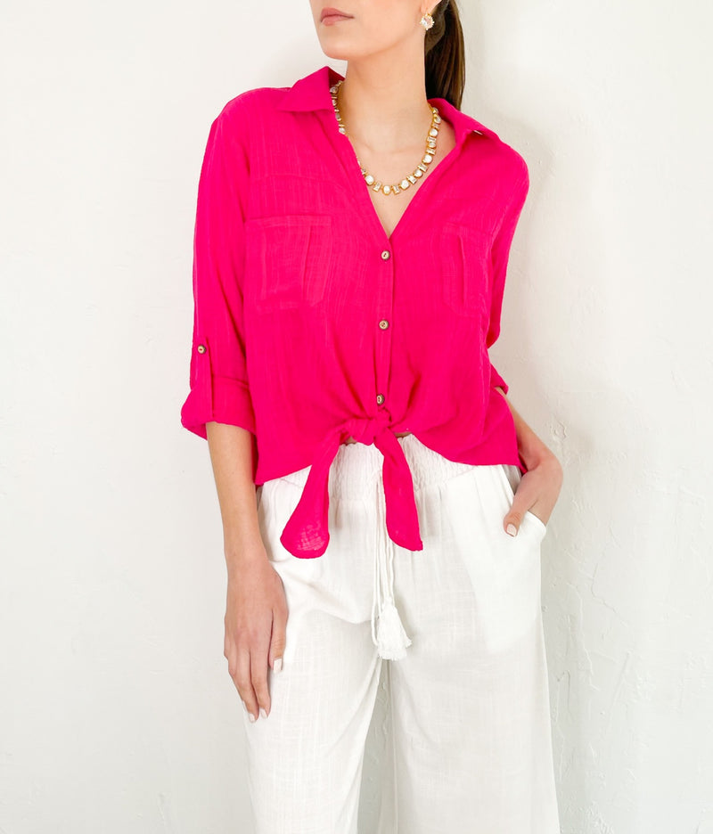 Alexandra Top in Fuchsia