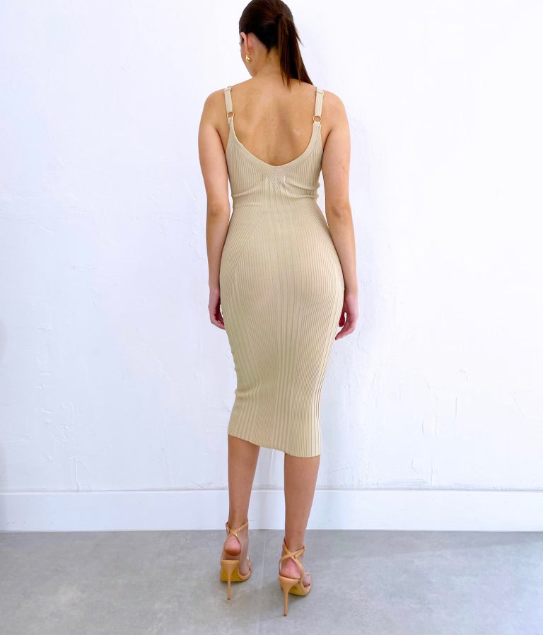 Zoie Dress in Stone