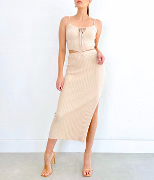 Adeline Dress in Bone