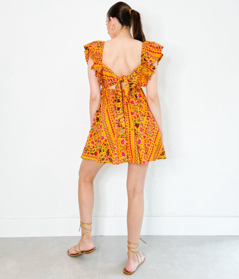 Yuni Dress in Yellow Multi