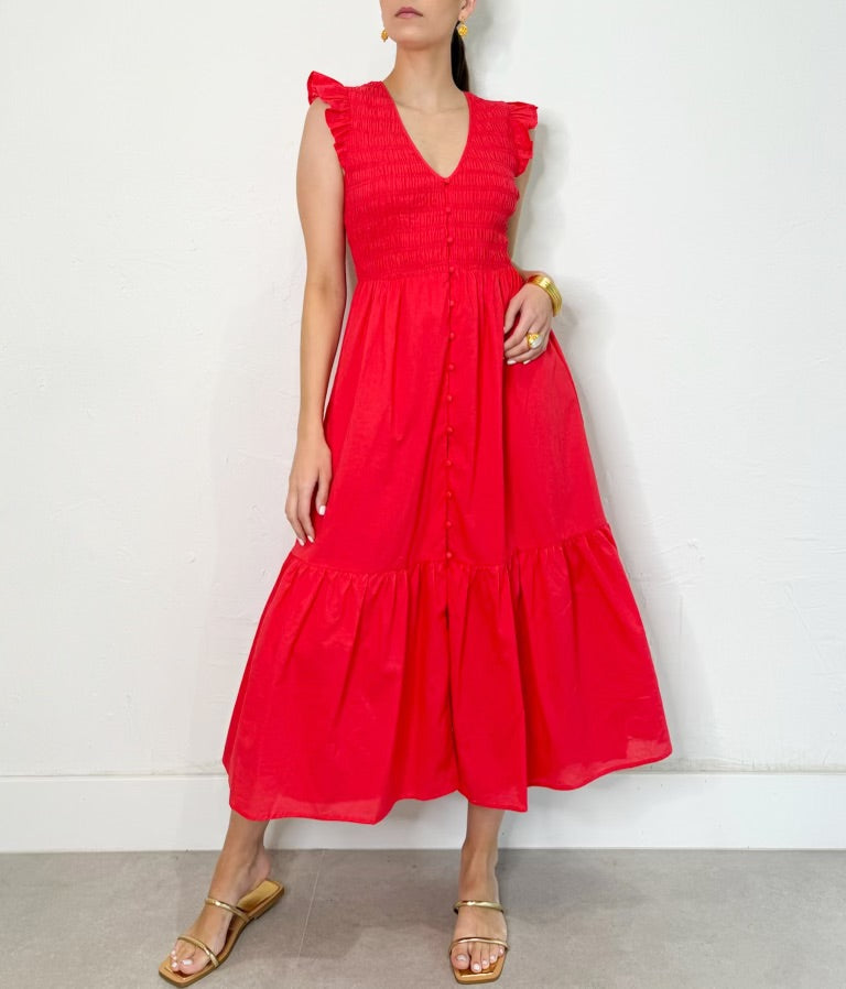 Zelia Dress in Red