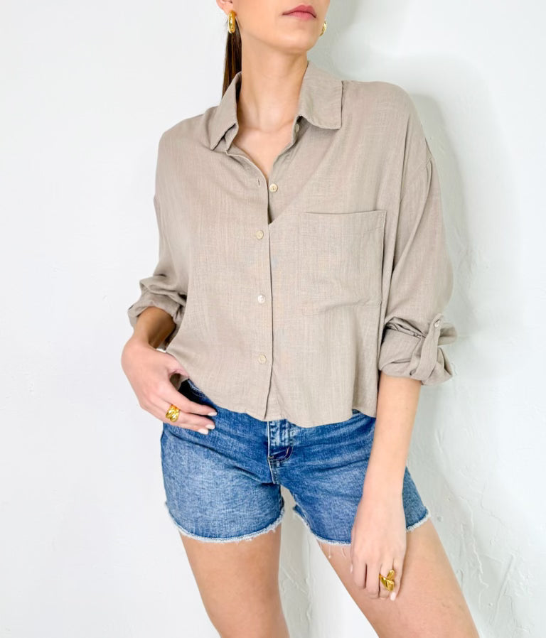 Paola Top in Taupe
