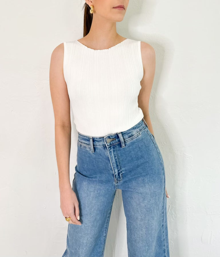 Julie Knit Top in White