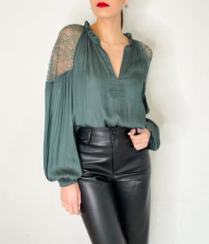 Tatia Blouse in Forest Green