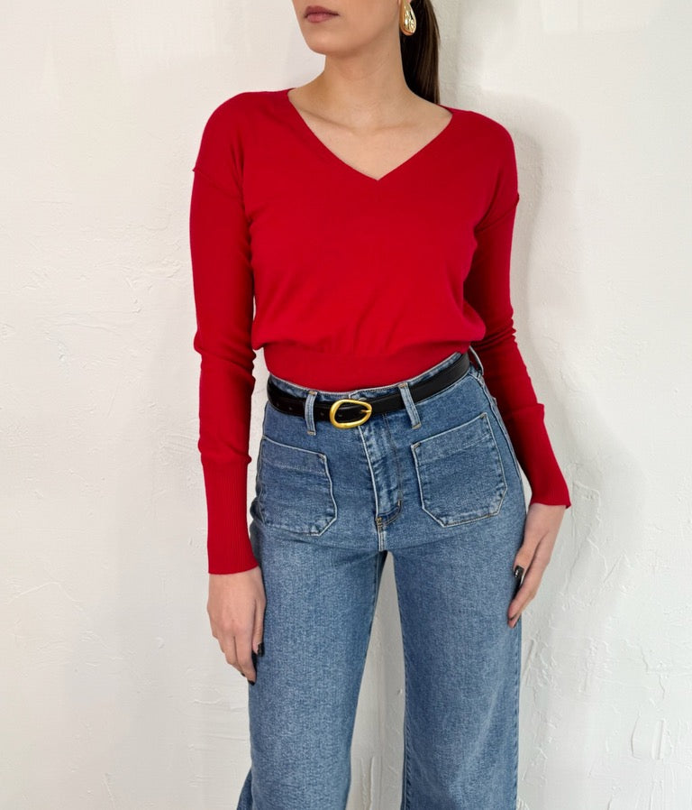 Faye Top in Scarlet