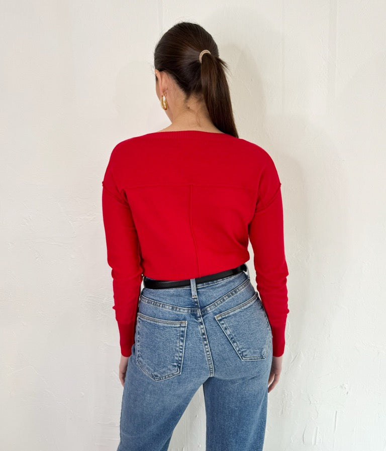 Faye Top in Scarlet
