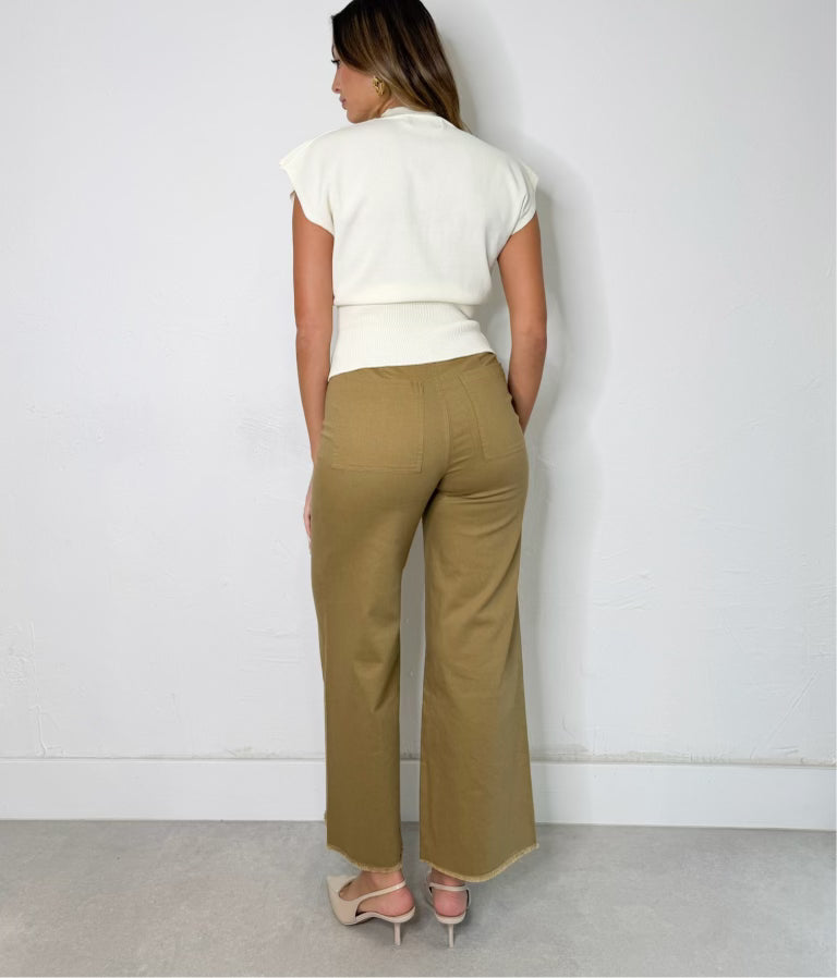 Dahlia Pants in Straw