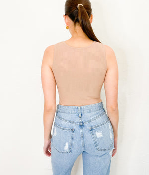 Isa Bodysuit in Latte