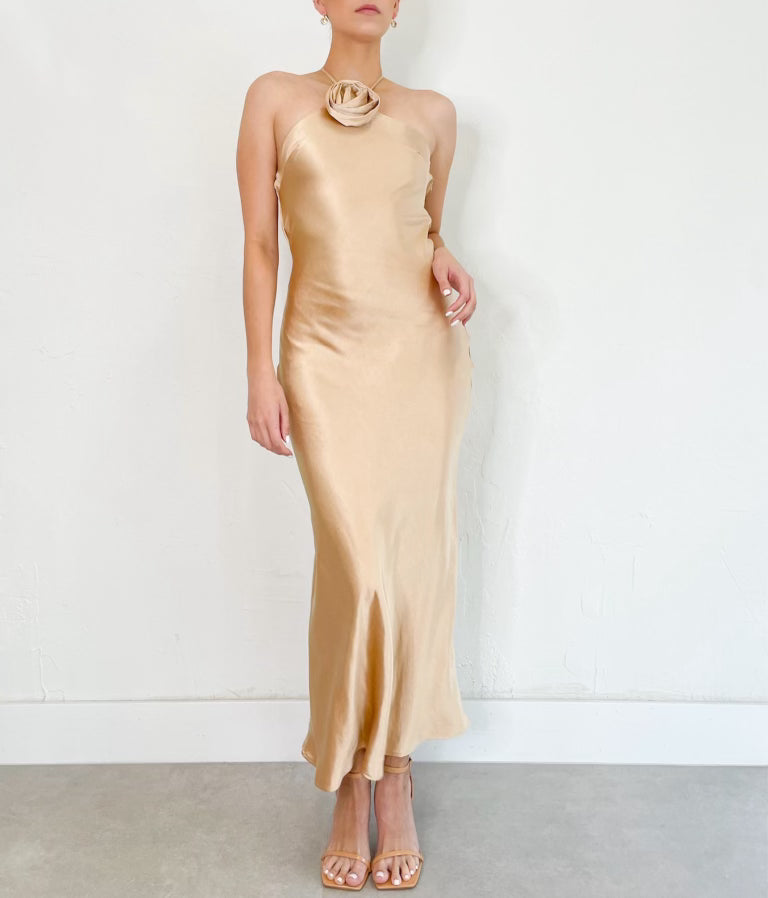 Laura Dress in Taupe