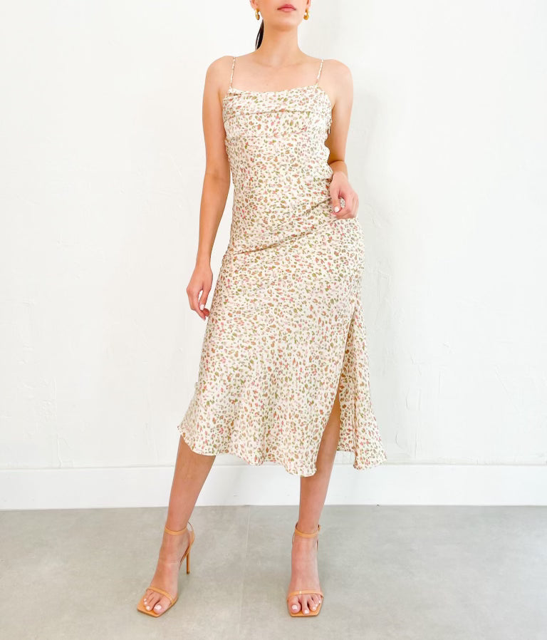 Cleo Dress in Cream Multi