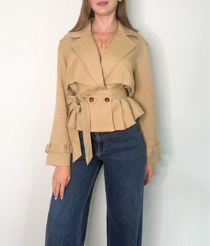 Audrey Trench Coat in Taupe