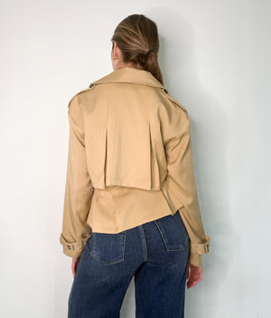 Audrey Trench Coat in Taupe