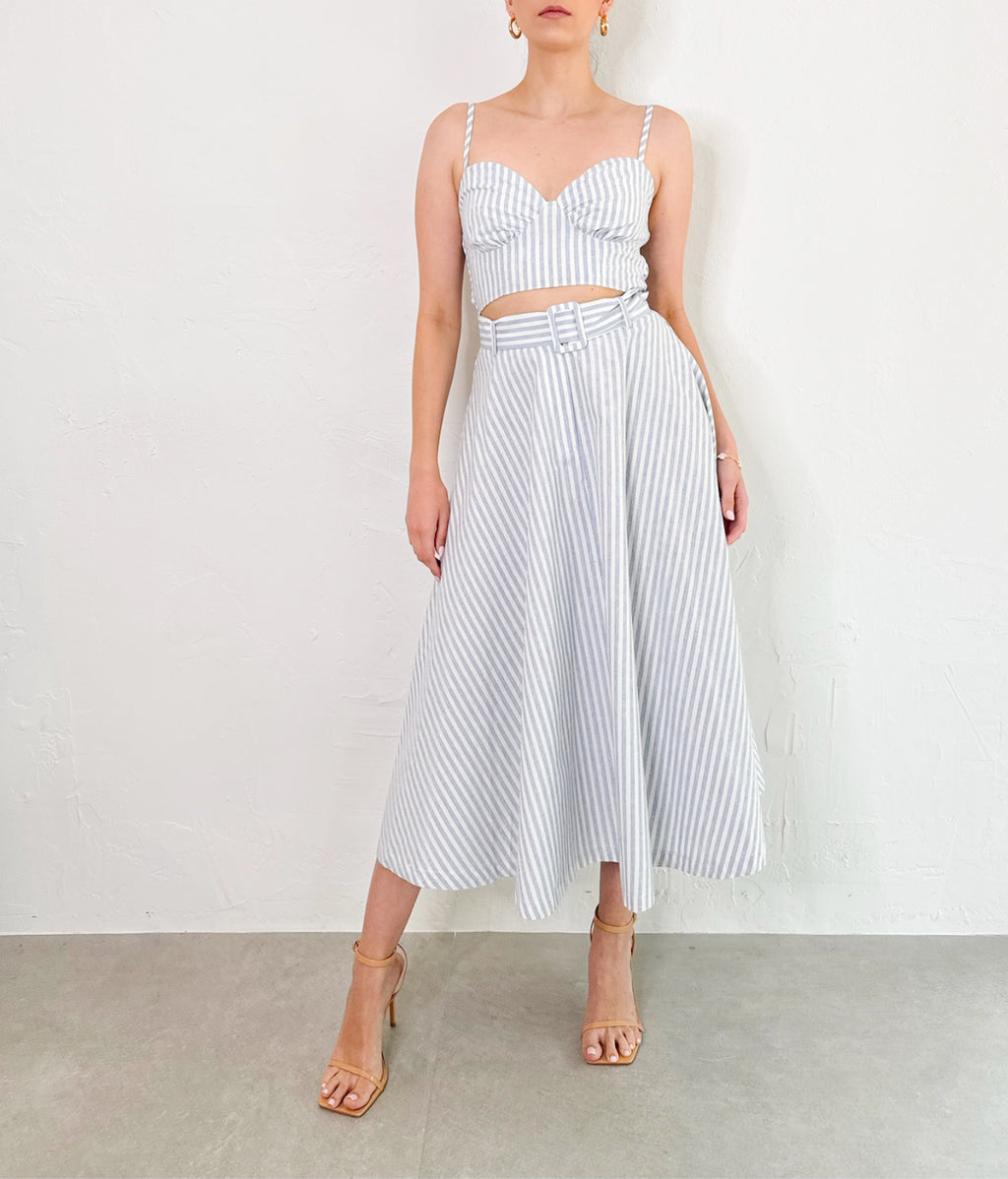 Georgina Set in White/Blue