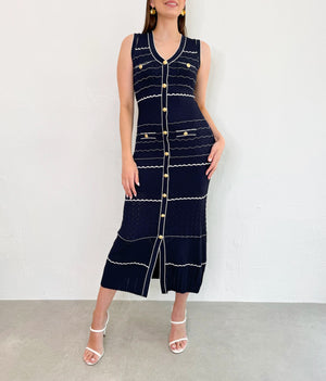 Novie Dress in Navy
