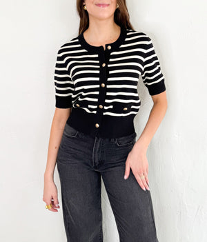 Coco Top in Black/White