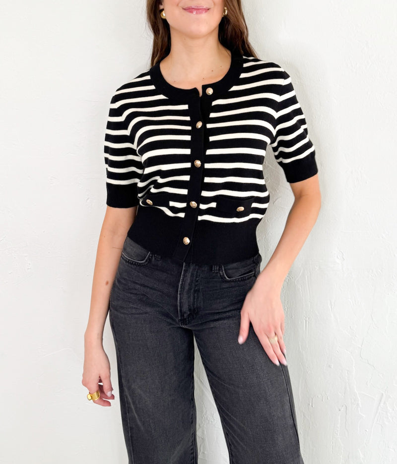 Coco Top in Black/White