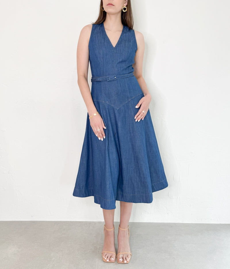 Devyn Dress in Denim Blue