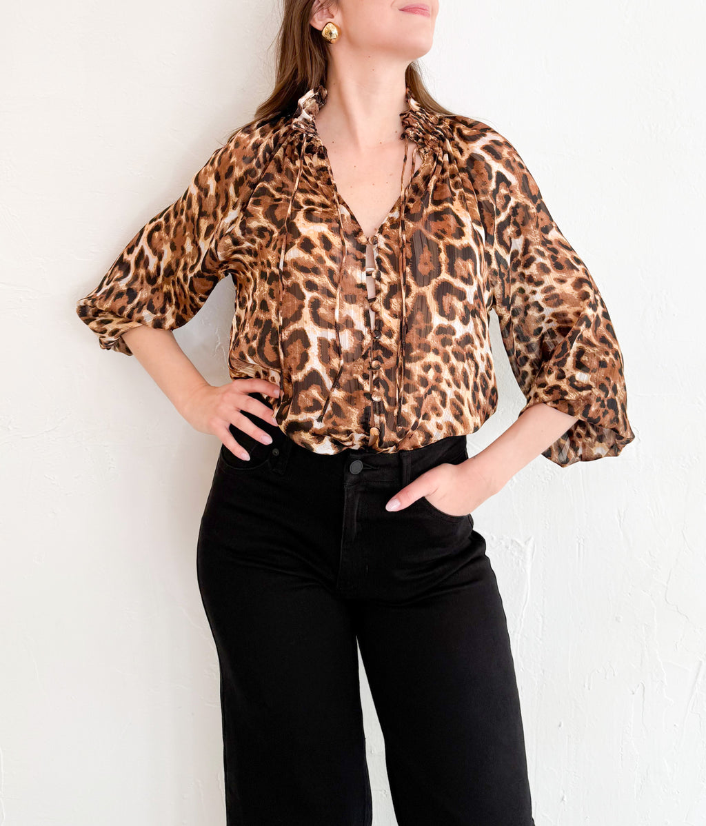 Macy Top in Leopard