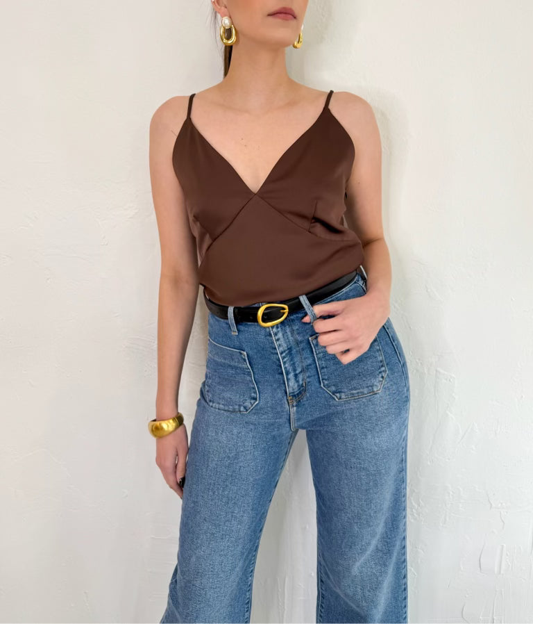 Rae Top in Coffee Bean