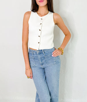 Luna Vest in Off White