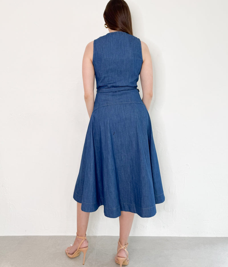 Devyn Dress in Denim Blue
