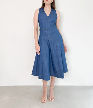 Devyn Dress in Denim Blue