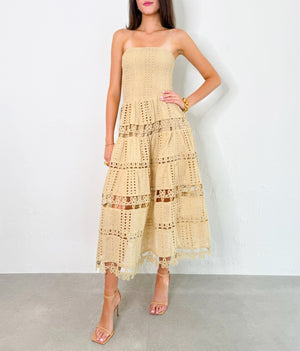 Lena Dress in Beige