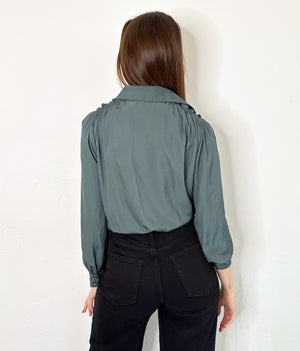 Elsie Top in Forest Green