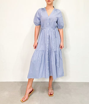 Sammi Dress in Blue/White