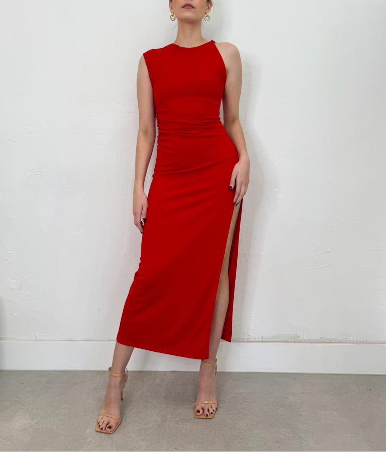 Alina Dress in Red