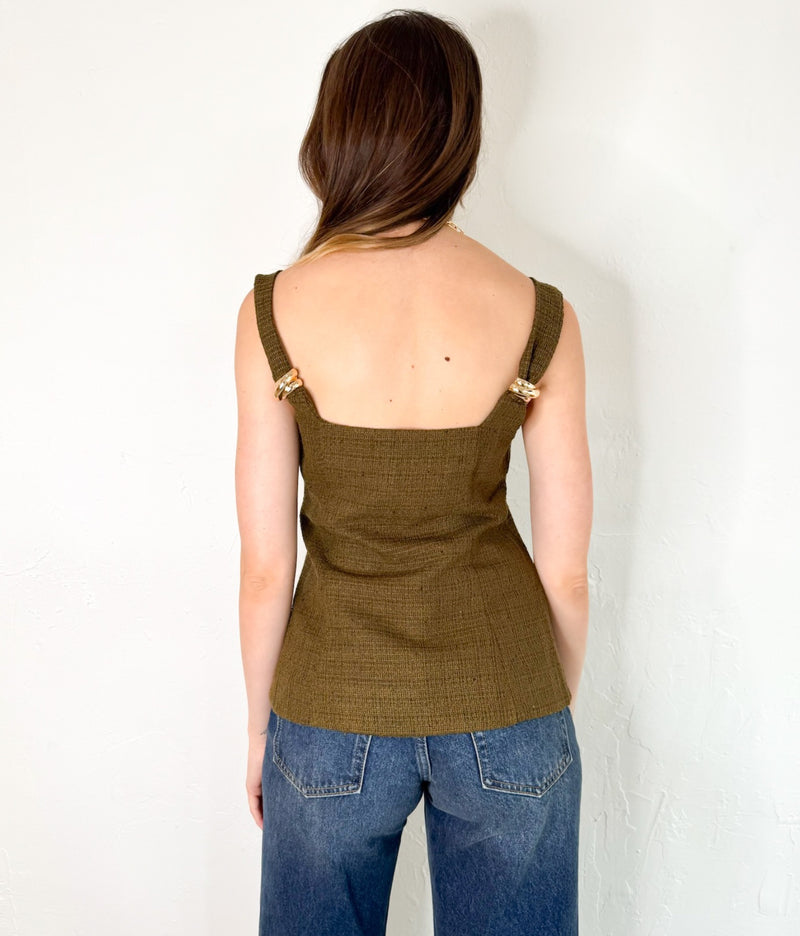 Olivia Top in Olive