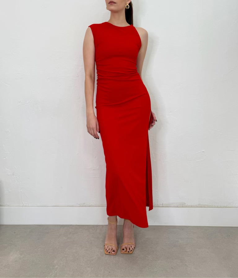 Alina Dress in Red