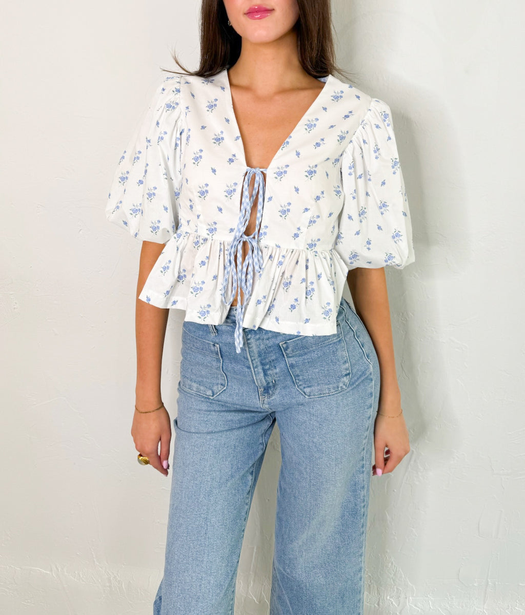 Rosie Top in Blue