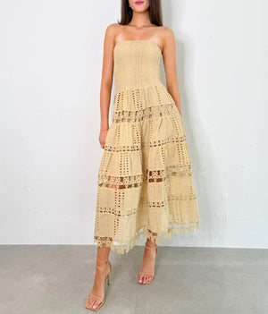 Lena Dress in Beige