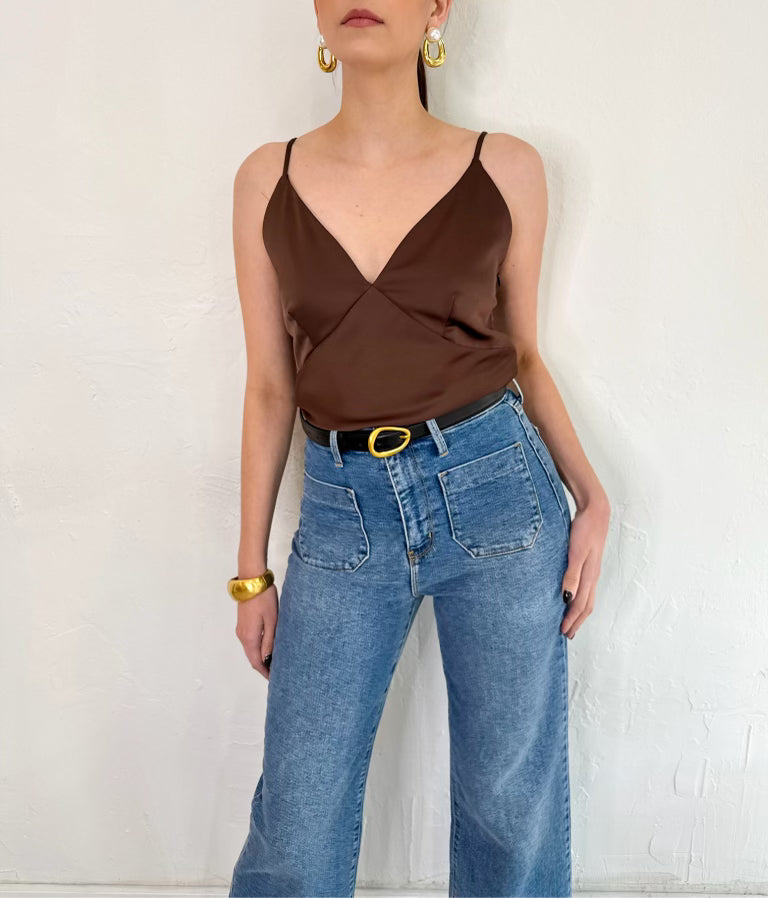 Rae Top in Coffee Bean