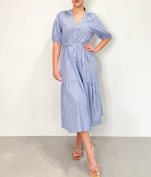Sammi Dress in Blue/White
