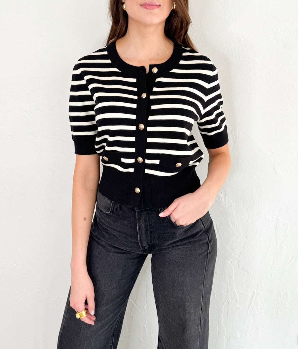 Coco Top in Black/White