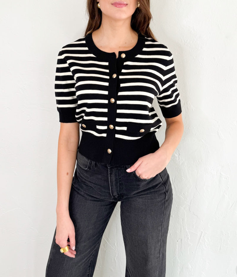 Coco Top in Black/White