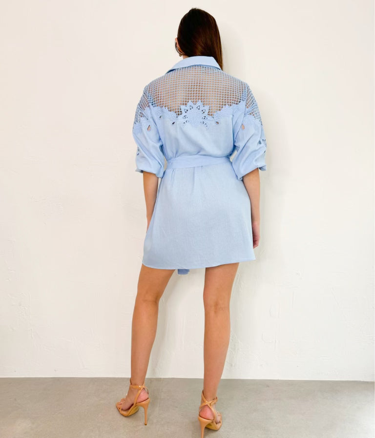 Jianna Dress in Light Blue