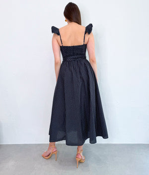 Lucia Dress in Black/Ivory