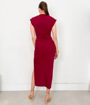 Heather Dress in Burgundy