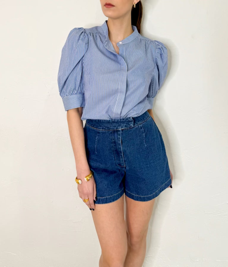 Sammi Top in Blue/white